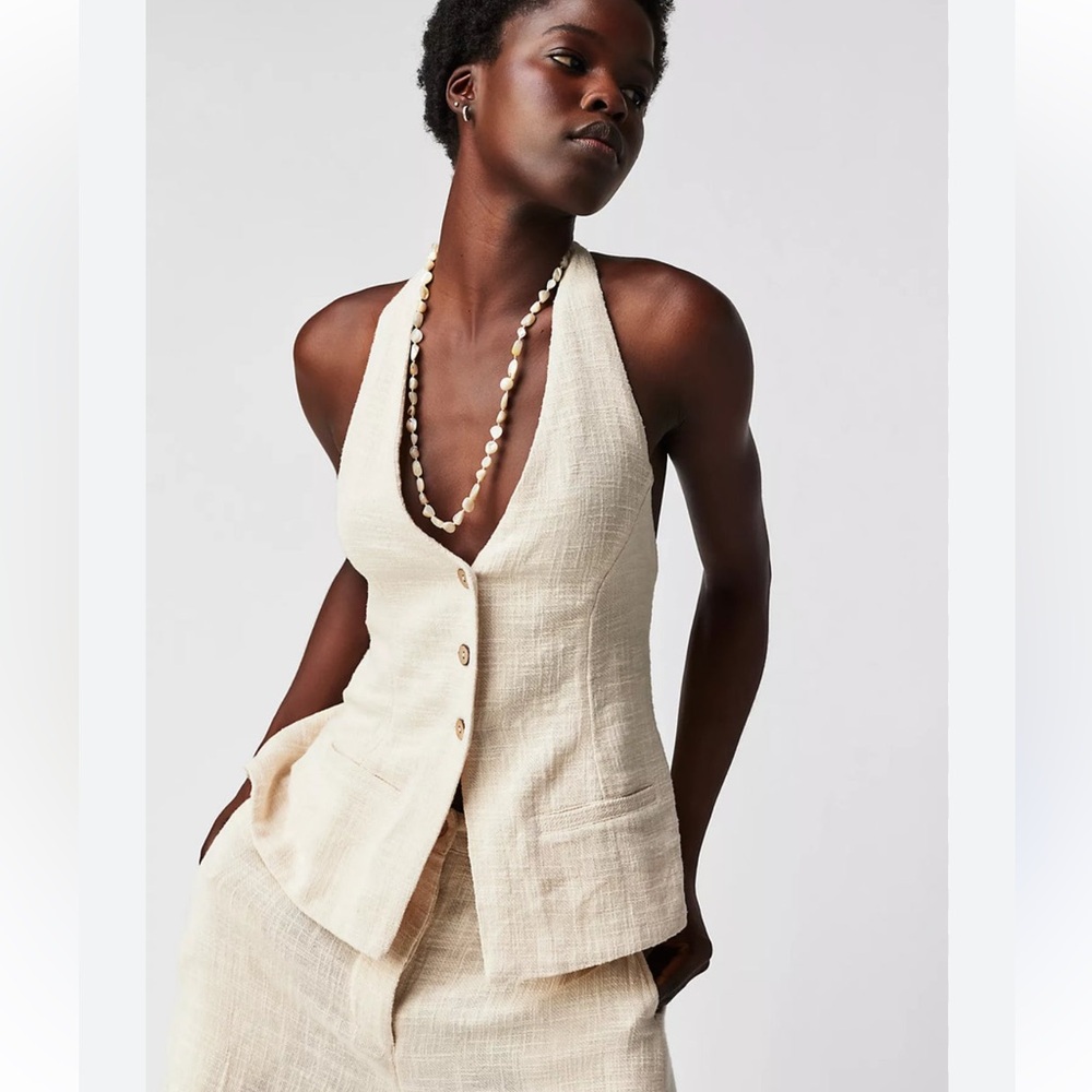 Free People Take Me to Paris Vest NWT Large